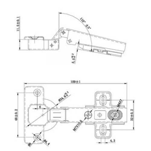 BL BISAGRA CAZOLETA CLIP RECTA BC03 35mm ZN