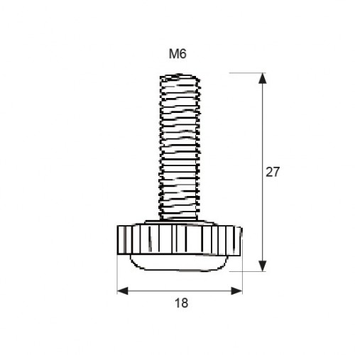 BL NIVELADOR POMO NV08 M6x27mm NE