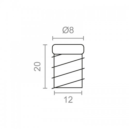 BL TUERCA EMBUTIR TRC03 M8x12x20mm ZN