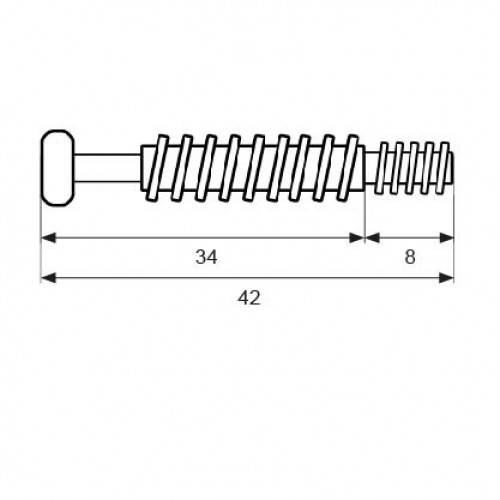 BL PERNO M6 EX06 42x34x8mm ZN