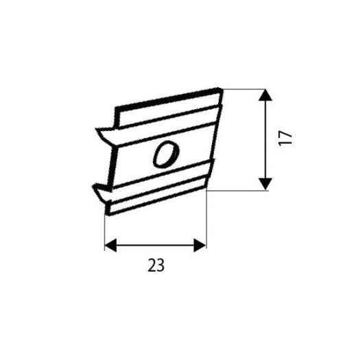 BL GRAPA TRASERA RECTANGULAR GRP01 23x17mm ZN