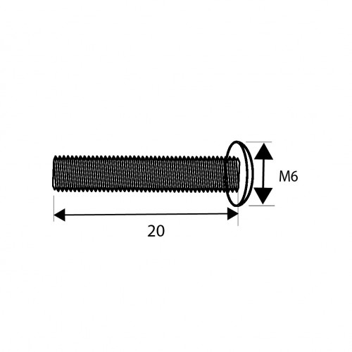 BL TORNILLO KOMBY TNE03 M6x20mm NI
