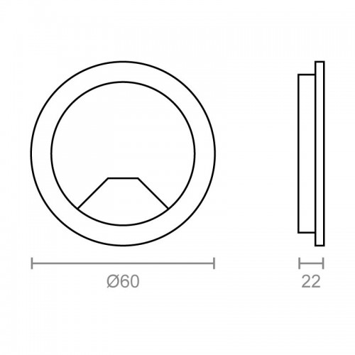BL TAPON PASACABLES TPC01 60x22mm BE