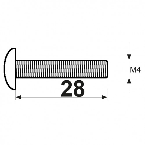 BL TORNILLO TIRADOR TRN08 M4x28mm ZN