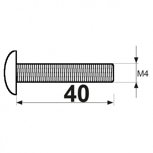 BL TORNILLO TIRADOR TRN08 M4x40mm ZN