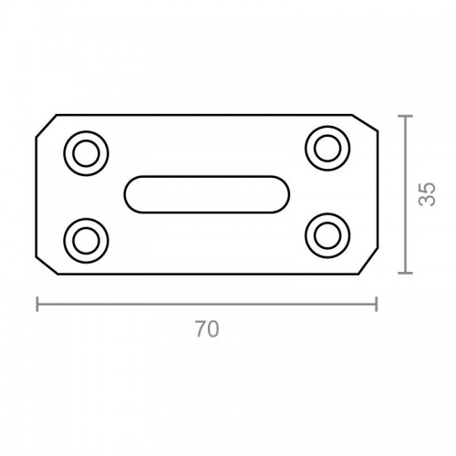 BL PLACA RECTANGULAR PLC07 70x35 ZN
