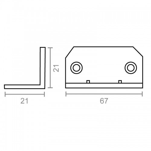 BL ANGULO REFUERZO AN07 21x21x67mm ZN