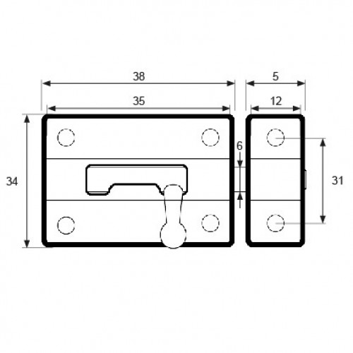 BL PASADOR ZAMAK PS03 35mm CB