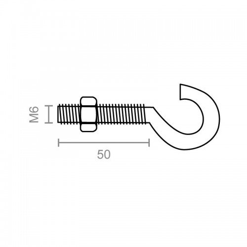 BL HEMBRILLA C/T ABIERTA HM02 M6x50mm ZN