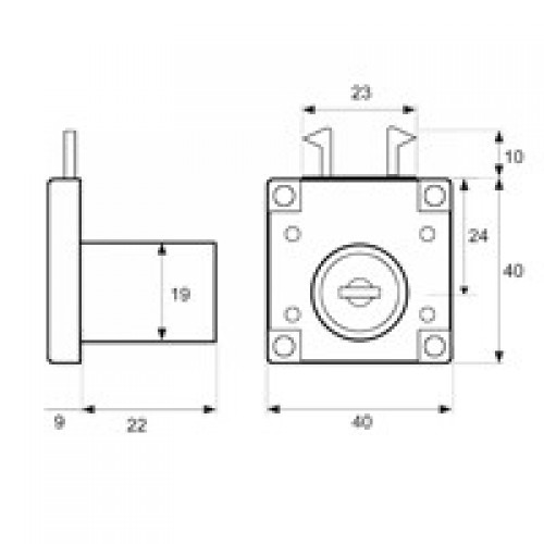BL CERRADURA MUEBLE GANCHO CM02 22mm CB