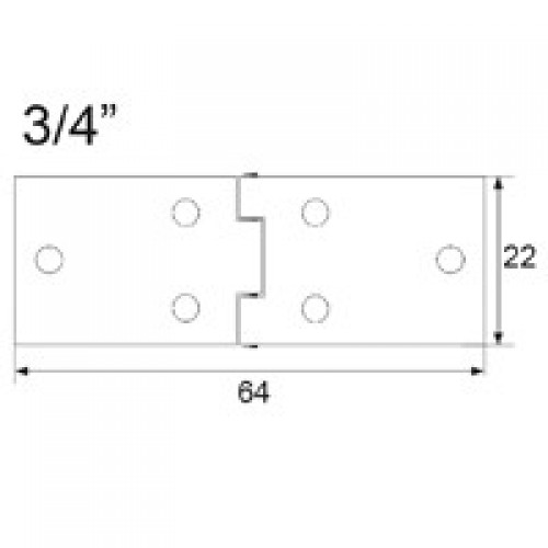 BL BISAGRA 814 BS29 3/4 22x64mm ZN