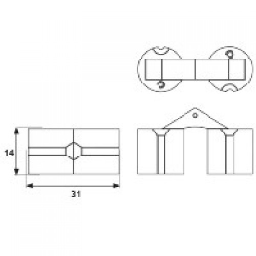 BL BISAGRA OCULTA BS01 14mm LS