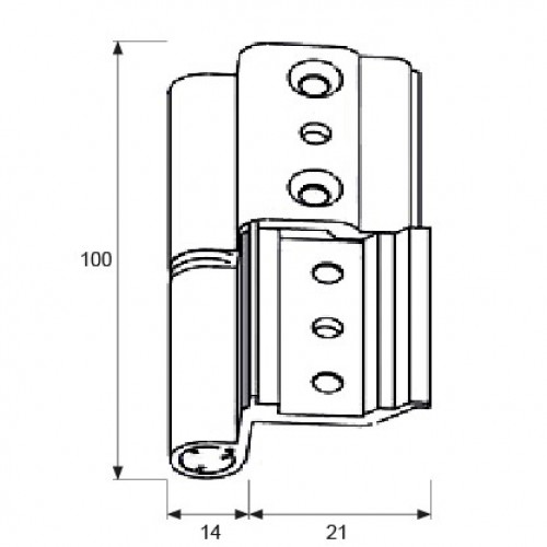 BL BISAGRA 40/20 6813 IZDA ALUM NE