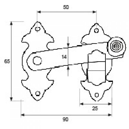 BL ALDABA FORJA P/25 ADB05 90x65mm NE