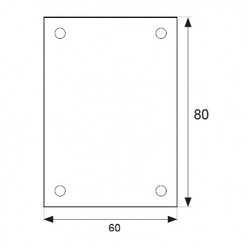 BL PLACA CIEGA PLP01 80x60mm NS