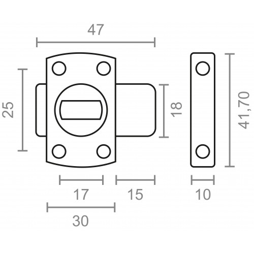 BL PASADOR RULETA PS04 40mm NS