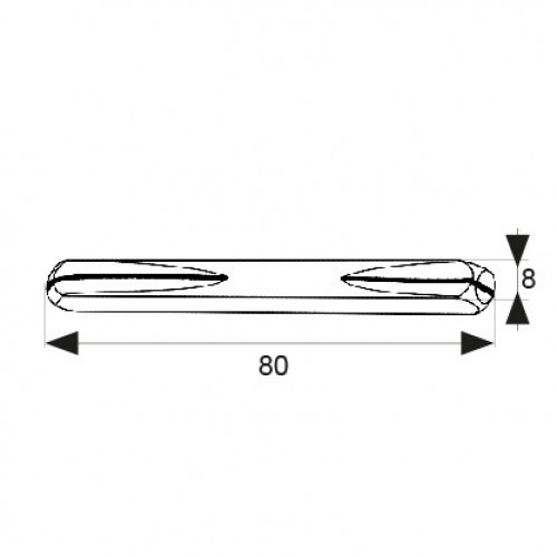 BL CUADRADILLO RANURADO CDD02 8x80mm ZN*
