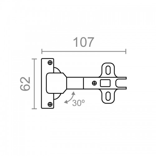BL BISAGRA CAZOLETA 30º BC08 35mm ZN