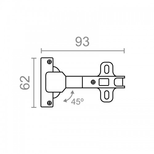 BL BISAGRA CAZOLETA 45º BC09 35mm ZN