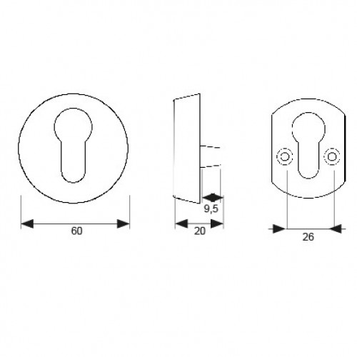 BL ESCUDO SEGURIDAD PERA ES02 60mm LS