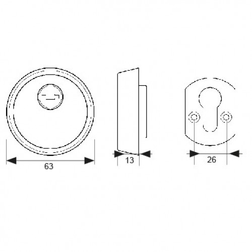 BL ESCUDO SEGURIDAD ES01 63mm NS