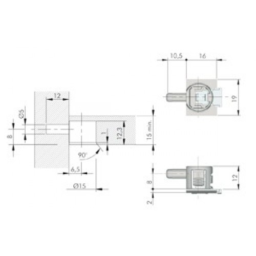 BL PORTAESTANTE PE02 5mm NI