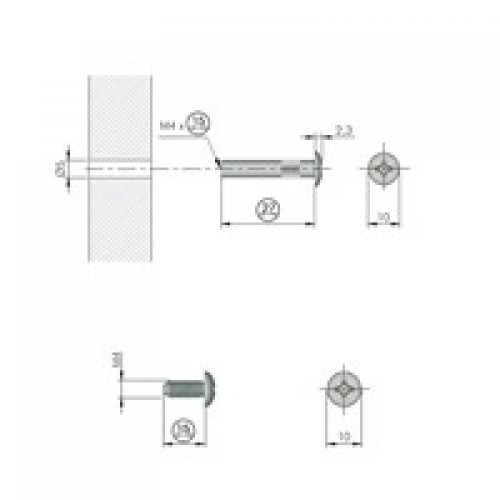 BL JGO TORNILLO UNION KOMBY TNE05 M4 NI