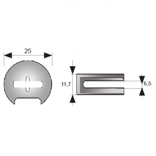 BL EXCENTRICA 25 EX07+PERNO R/M EX06 ZAMAK