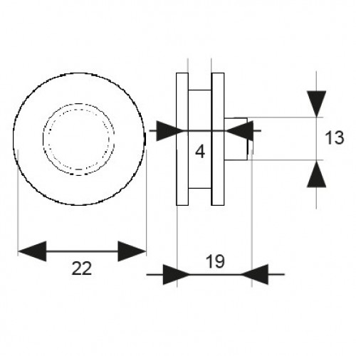 BL RODAMIENTO MAMPARA RD25 22mm BL