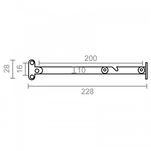 BL BISAGRA COMPAS BCP09 DCHA 200mm NI