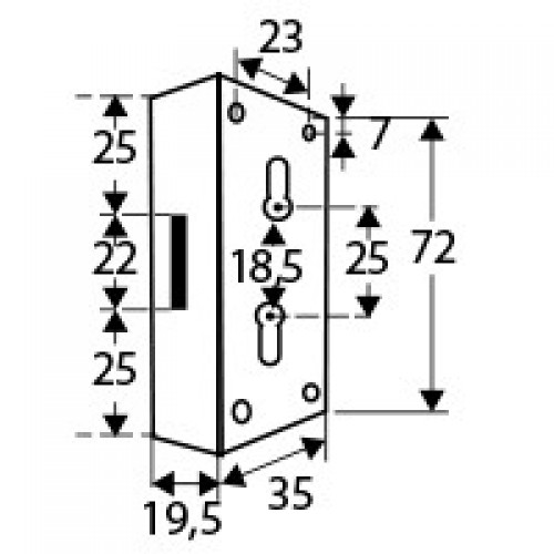 BL CERRADURA FALLEBA CM18 18,5mm MA