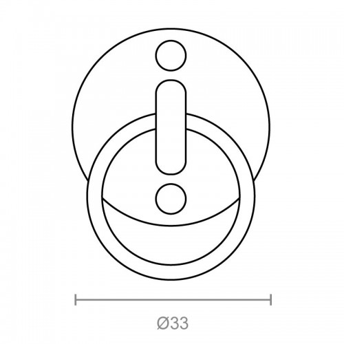 BL PLACA AMARRE REDONDA C/ANILLA AP09 33mm AISI316
