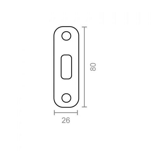 BL PLACA AMARRE OVAL AP10 80x26mm AISI316