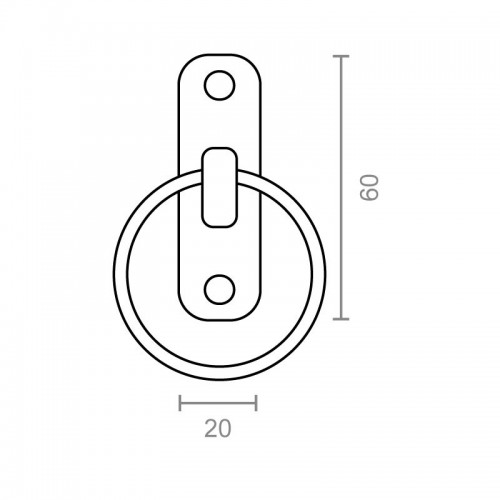 BL PLACA AMARRE OVAL C/ANILLA AP11 60x20mm AISI316