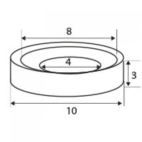 BL NEODIMIO ARO AVELLANADO IM31 10x3mm (8-4) NI