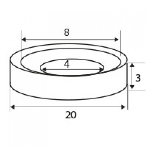 BL NEODIMIO ARO AVELLANADO IM31 20x3mm (8-4) NI