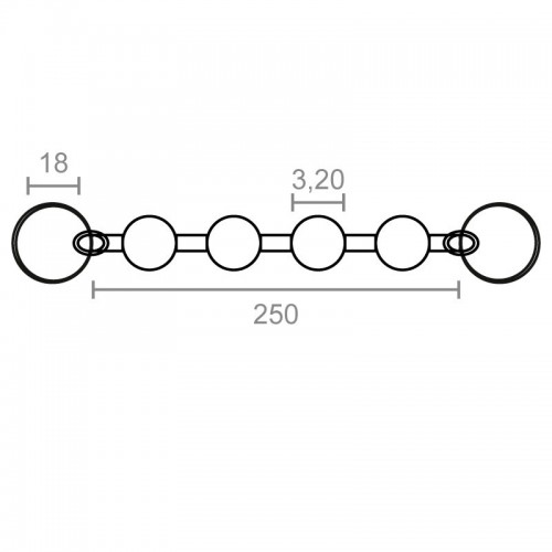 BL CADENA BOLAS MONTADA CDN08 3,2x250mm CB