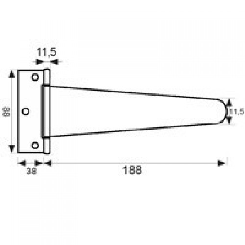 BL BISAGRA FORMA T BS23 175mm ZN