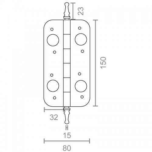 BL BISAGRA SEGURIDAD C/R CR BS15 150x80mm NS
