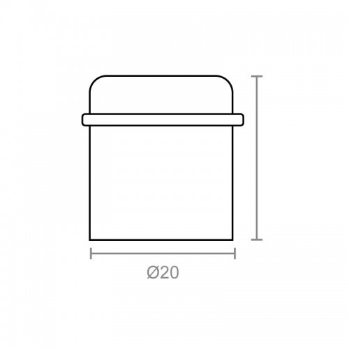BL TOPE PUERTA SETA TP03 20mm NE
