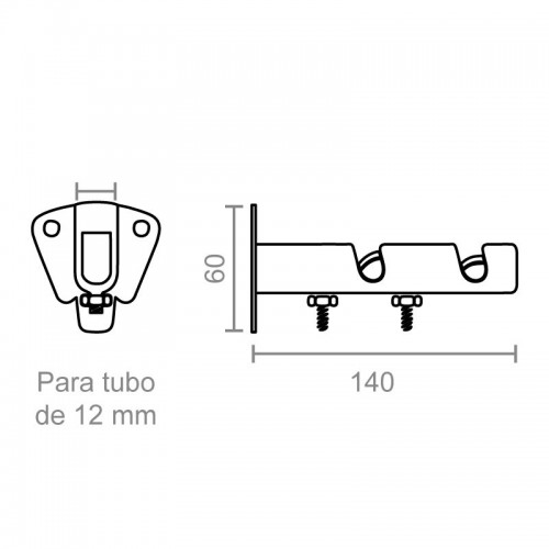 BL SOPORTE EXT DOBLE Nº5 STA19 12mm ZN