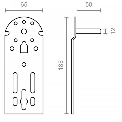 BL JGO SOPORTE EJE TOLDO PARED TLD09 NE
