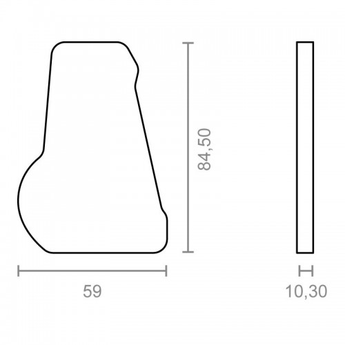 BL JGO TAPA LATERAL TOLDO P/PERFIL 75mm TLD12 BL