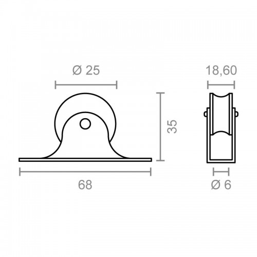BL POLEA FIJA TOLDO TLD14 ZN