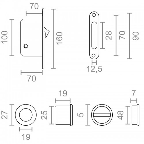 BL KIT PUERTA CORREDERA PCR03 35mm NE