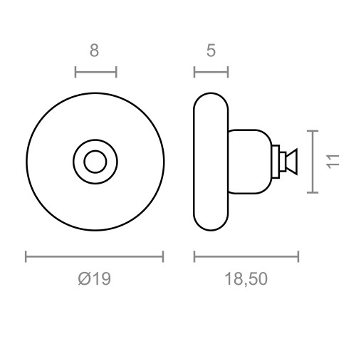 BL RODAMIENTO MAMPARA RD46 19mm BL