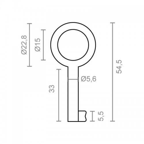 BL LLAVE CERRADURA MUEBLE CM21 35mm OR