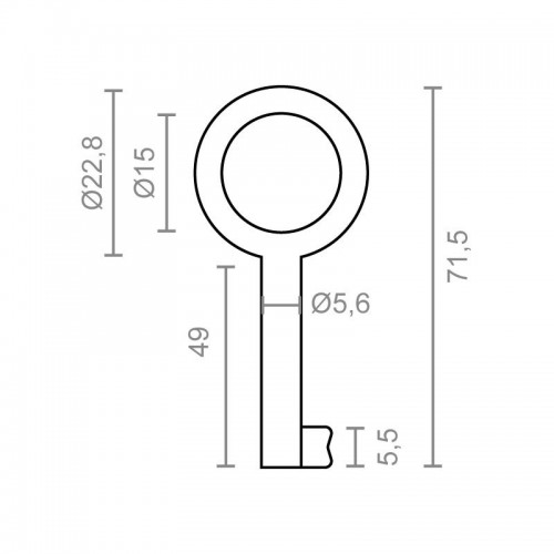 BL LLAVE CERRADURA MUEBLE CM21 42mm OR
