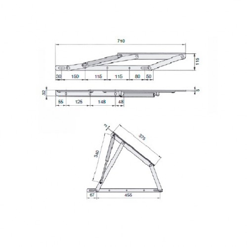 JGO BISAGRA CANAPE BCP04 710x115mm NE