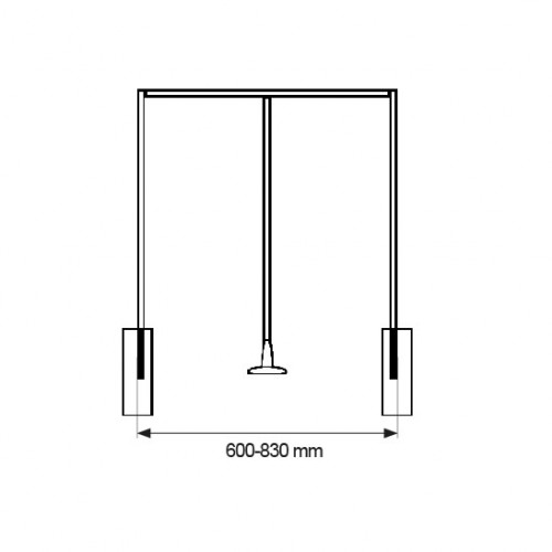 PERCHERO ABATIBLE IA05 600-830mm AL